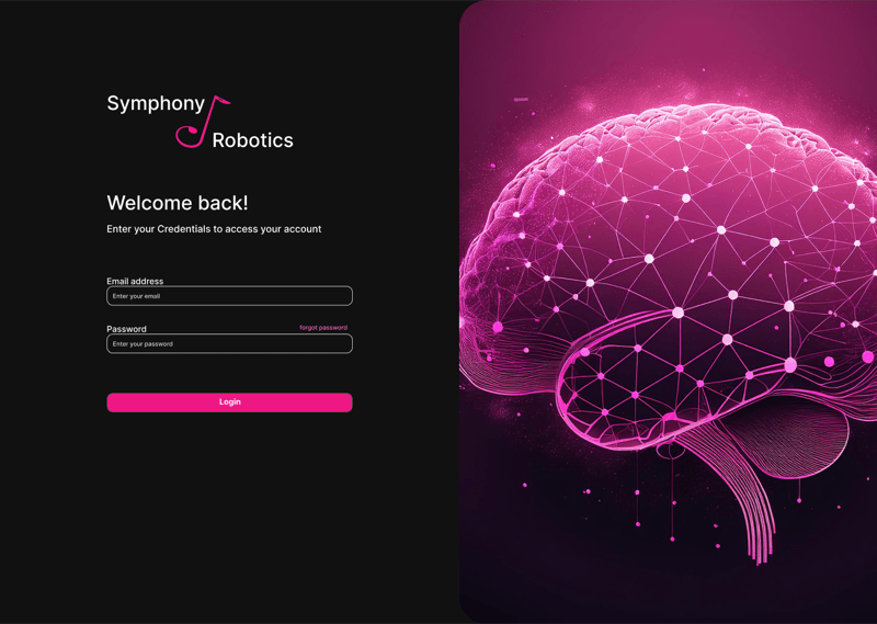 Symphony Robotics System UX/UI Design